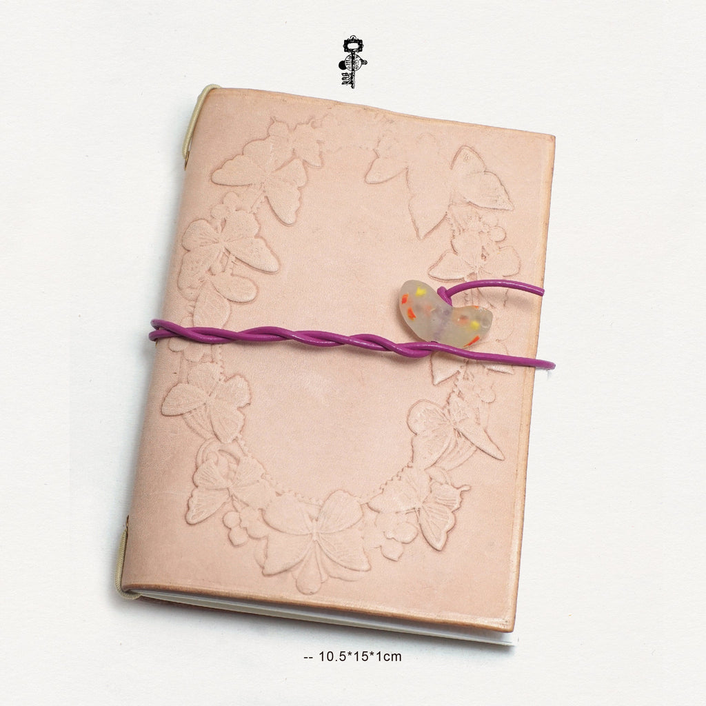 Genuine Leather Handmade Relief Vegetable Tanned Leather Travel Portable Watercolor Book
