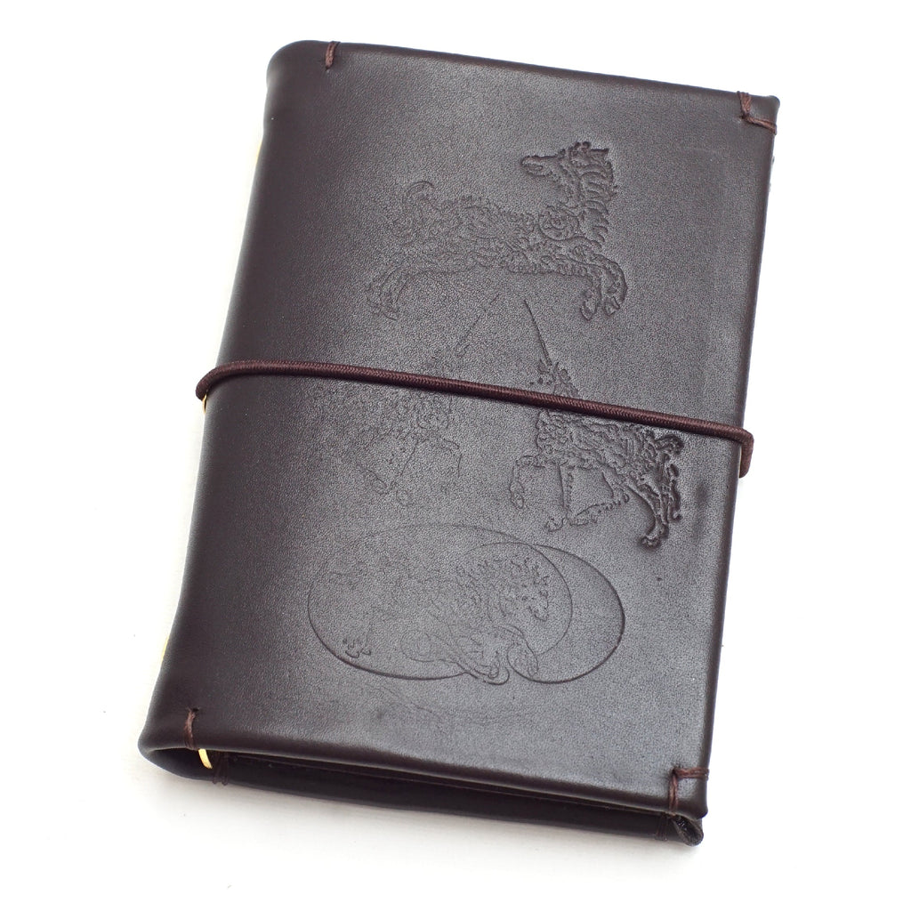 Handmade genuine leather M5 pocket notebook, featured product image