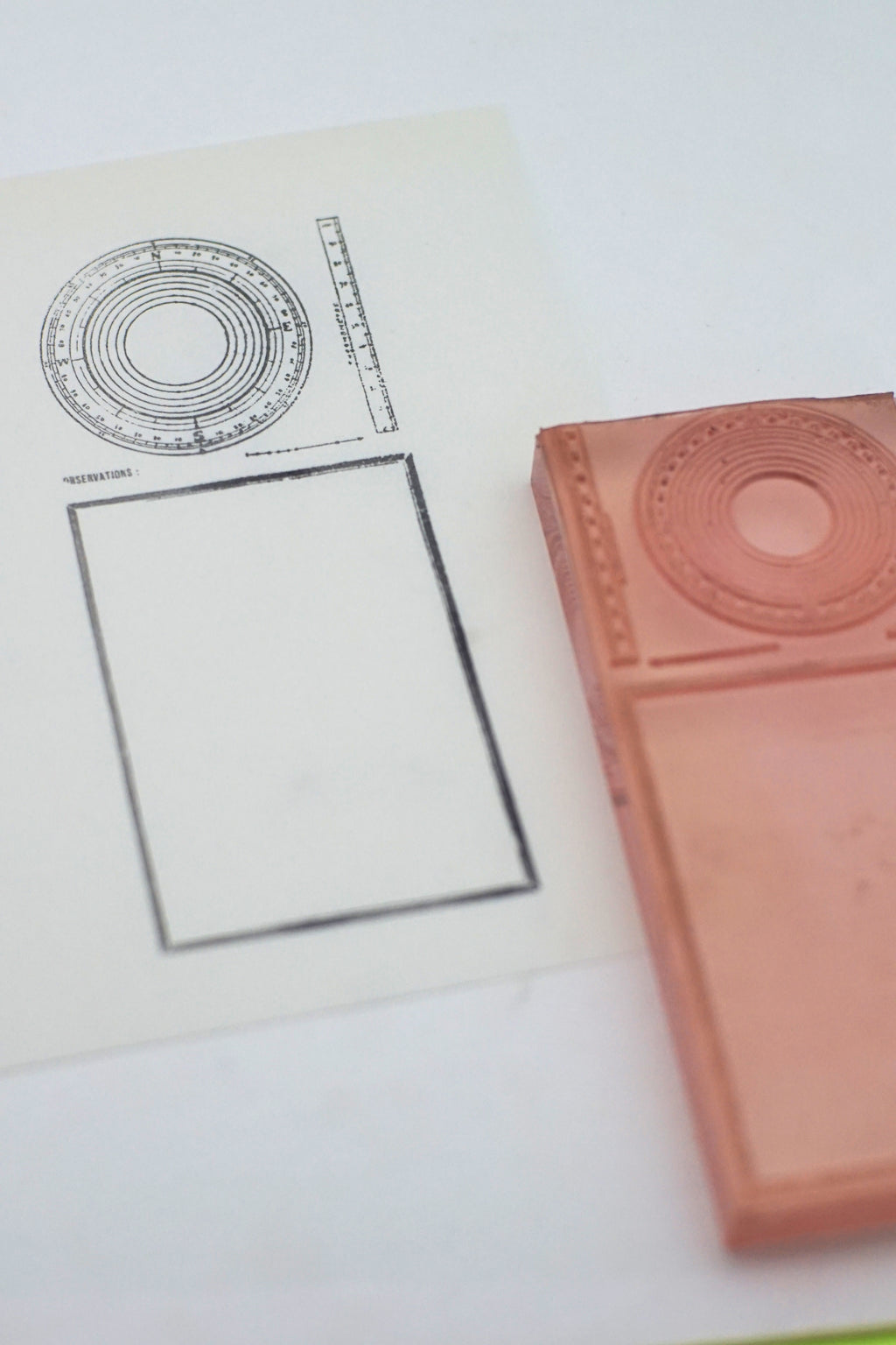 Compass Rose & Observations Log Stamp