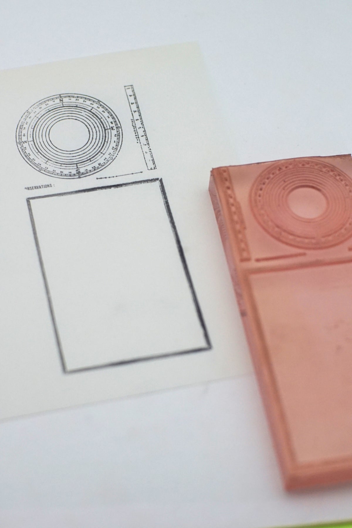 Compass Rose & Observations Log Stamp