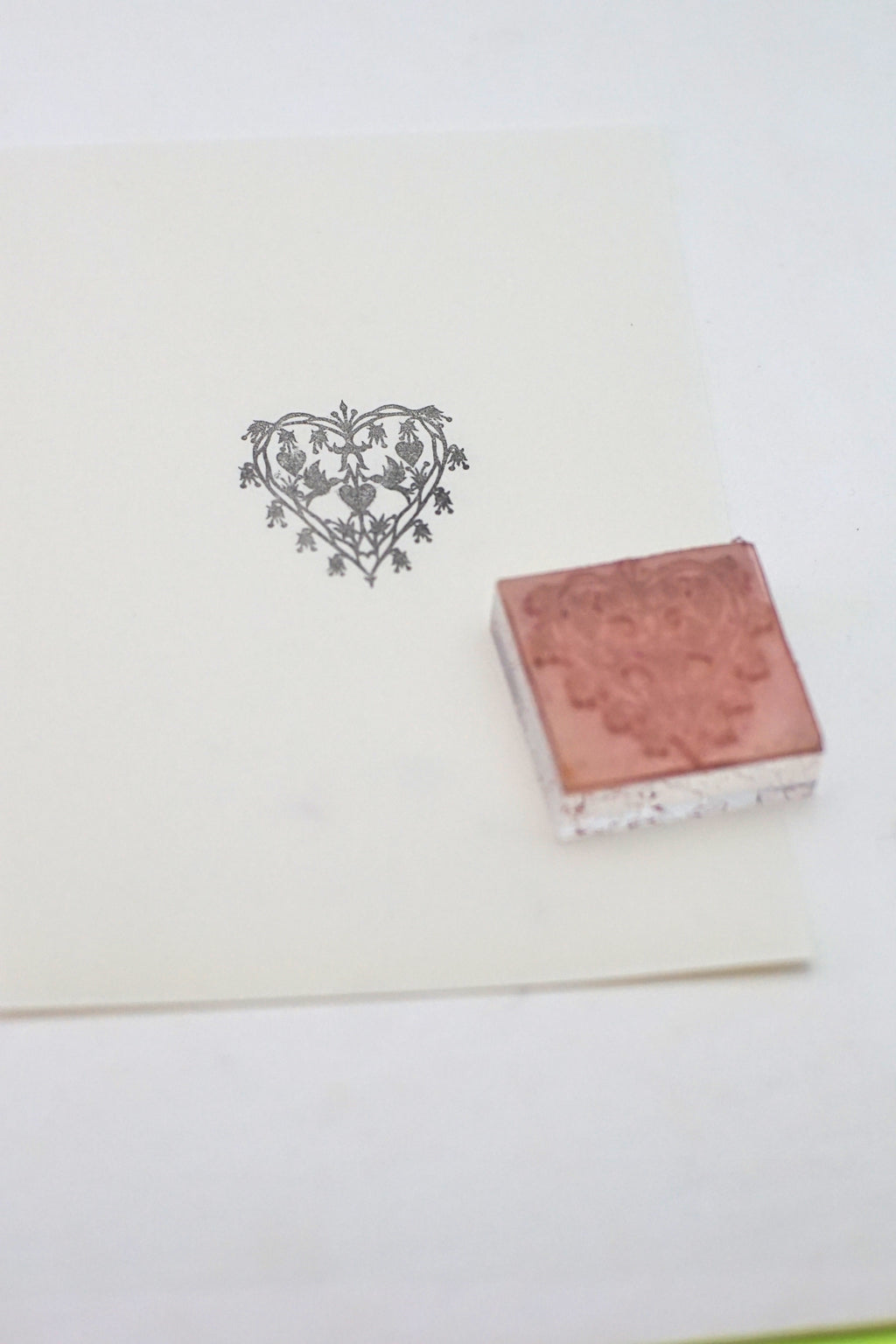 Floral Heart Wreath Stamp